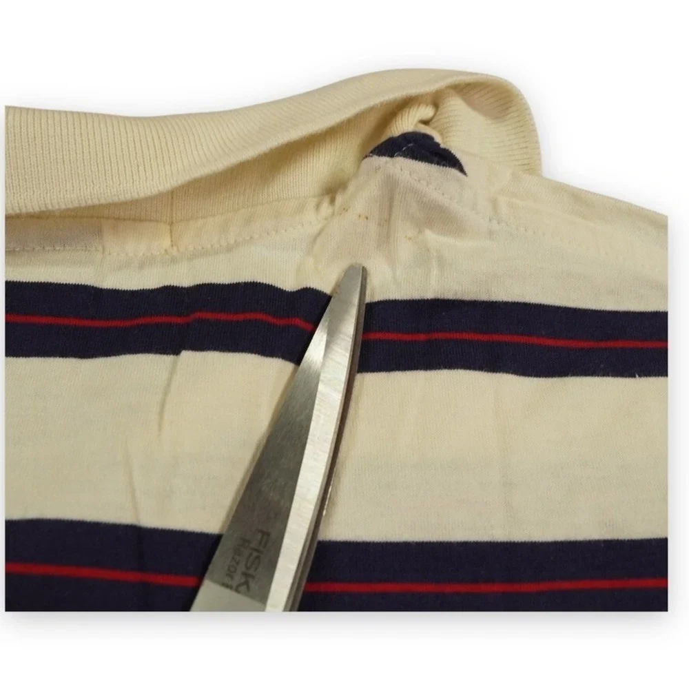VTG Polo Ralph‎ Lauren Polo Shirt Mens Extra Large White Blue Rugby Striped Y2K